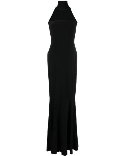 Norma Kamali Mouwloze Maxi-jurk - Zwart