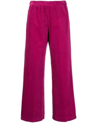 Aspesi Corduroy Elasticated-waistband Pants - Red