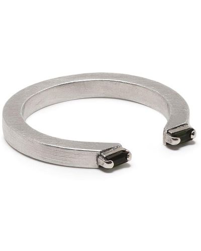 Hsu Jewellery Offener Unfinishing Line Ring mit Turmalin - Mettallic