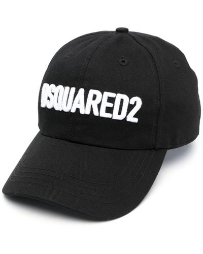 DSquared² Logo-appliqué Cap - Black