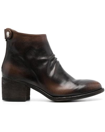 Officine Creative Stacked-heel Leather Boots - Black