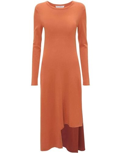 JW Anderson Colour Block Layered Dress - Orange