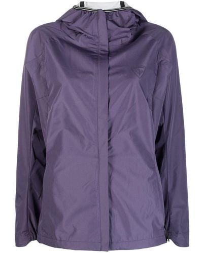 Rossignol Hooded Zip-up Performance Jacket - Purple