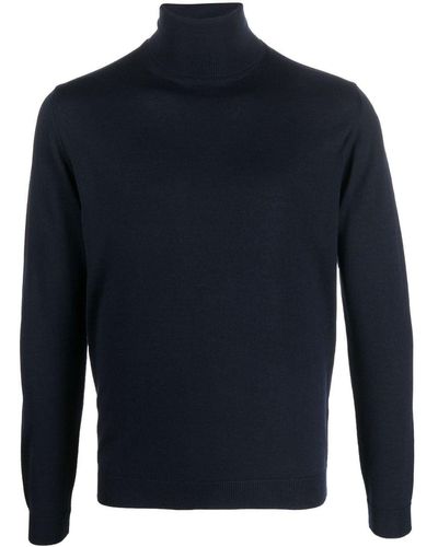 Roberto Collina Wool Roll-neck Sweater - Blue