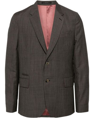 Paul Smith Single-breasted Wool-blend Blazer - Grey