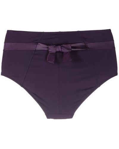 Marlies Dekkers Satin Bow High-waist Bottoms - Purple