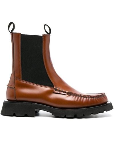 Hereu Alda Leather Ankle Boots - Brown