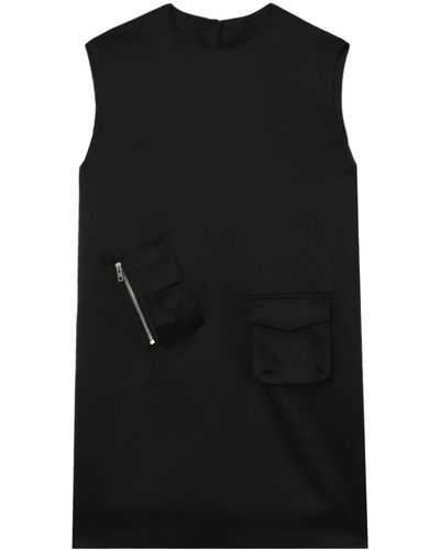 we11done Mouwloze Mini-jurk - Zwart