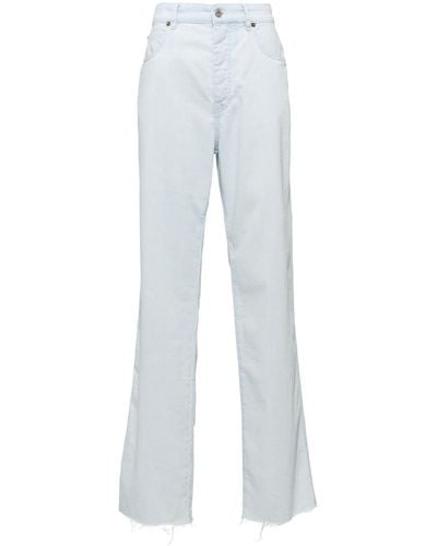 Miu Miu High-waisted Wide-leg Jeans - White
