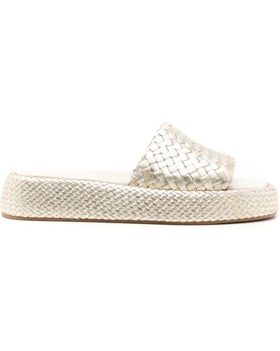 Sarah Chofakian Braided-detail Flatform Sandals - White