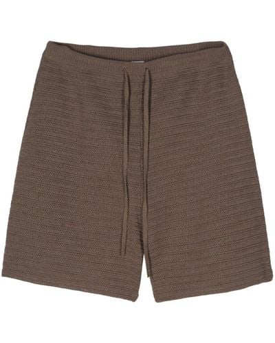 Nanushka Caden Crochet-knit Shorts - Brown