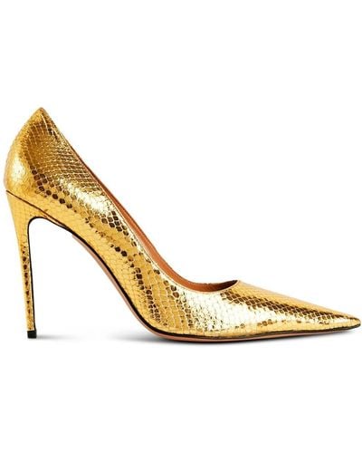retroféte Jasmin 110mm Heeled Court Shoes - Metallic