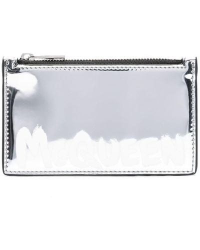 Alexander McQueen Logo-print Leather Wallet - Grey