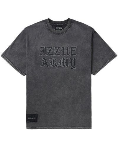 Izzue Logo-print Cotton T-shirt - Grey