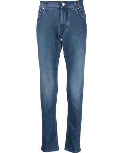 Corneliani Tief sitzende Slim-Fit-Jeans - Blau