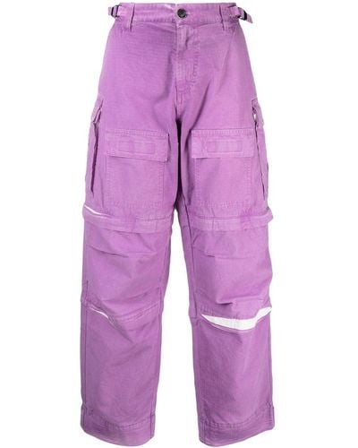 DARKPARK Wide-leg Cargo Trousers - Purple