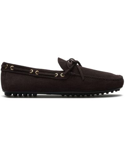 Car Shoe Suède Loafers Met Kwastje - Zwart