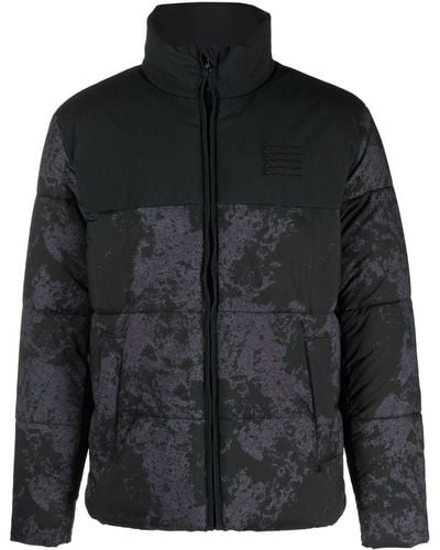 Champion Abstract-print Padded Jacket - Black