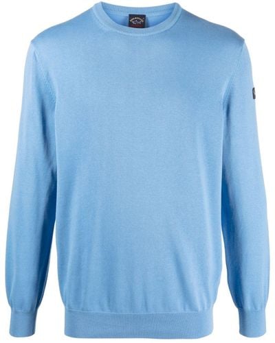 Paul & Shark Sweater Met Logopatch - Blauw
