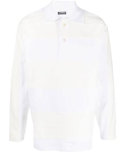 Jacquemus Le Polo Raye Striped Polo Shirt - White