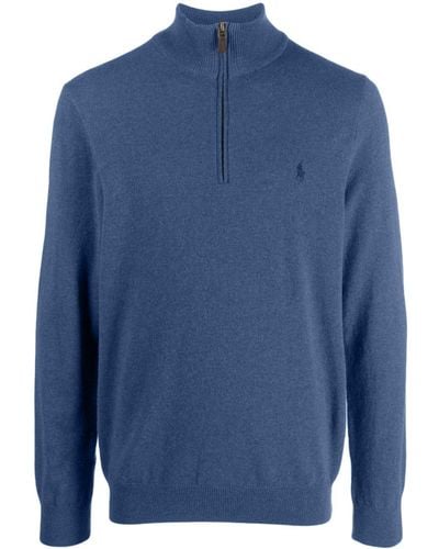Polo Ralph Lauren ハーフジップ メランジセーター - ブルー