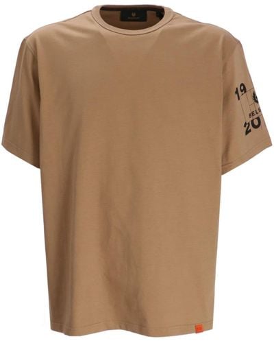 Belstaff Logo-print Cotton T-shirt - Brown
