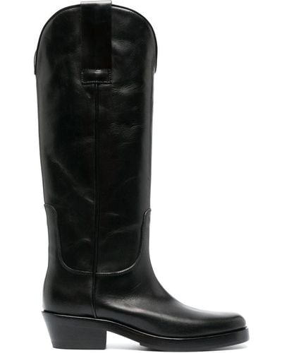 Raf Simons Knee-high Leather Boots - Black