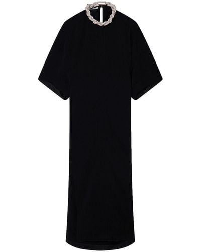 Stella McCartney Maxi-jurk Met Falabella Ketting - Zwart
