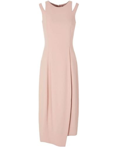 Giorgio Armani Cut-out Wrap Midi Dress - Pink