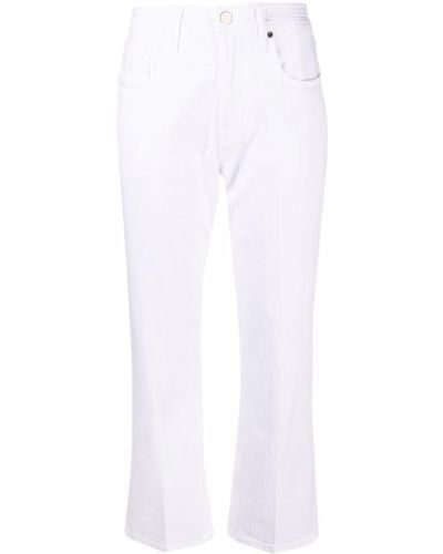 Jacob Cohen Kate Straight Cropped Fit Denim Jeans - White