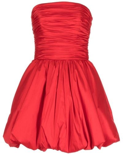 Amsale Dropped Waist Mini Dress - Red