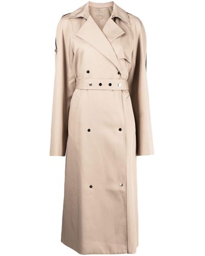 ROKH Double-breasted Trench Coat - Natural