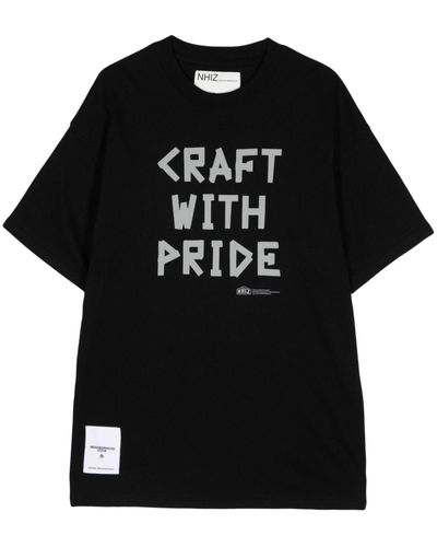 Izzue X Neighborhood Slogan-print T-shirt - Black