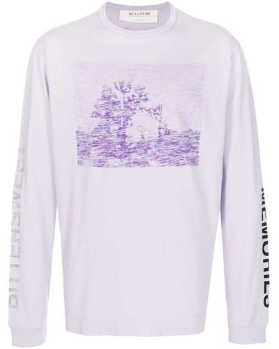 1017 ALYX 9SM Graphic-print Long-sleeved T-shirt - Purple