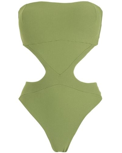 Amir Slama Cutout Swimsuit - Green