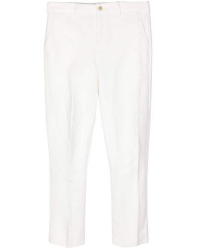 COMME DES GARÇON BLACK Cropped slim-cut trousers - Blanc