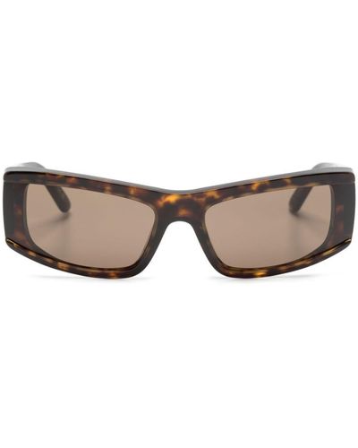 Balenciaga Tortoiseshell-effect Square-frame Sunglasses - Brown