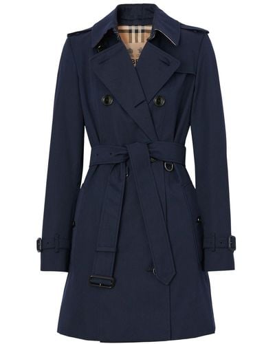 Burberry Trench The Short Chelsea Heritage con cintura - Blu