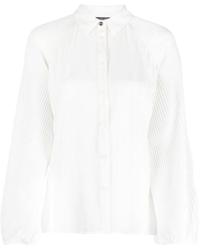 Liu Jo Long-sleeve Pussy-bow Shirt - White
