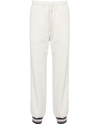 Gucci Logo-patch Cotton Track Trousers - White