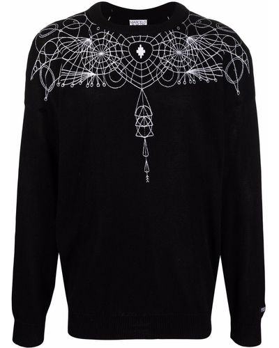 Marcelo Burlon Pull à imprimé Astral Wings - Noir