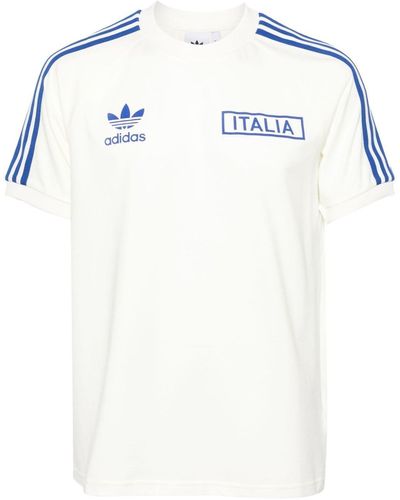 adidas Camiseta Italia 3-Stripes - Azul