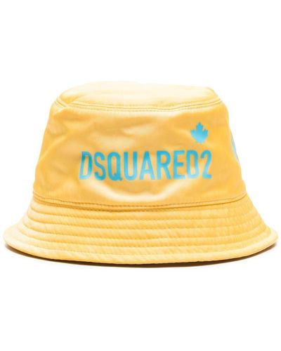DSquared² One Planet Bucket Hat - Yellow