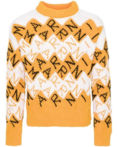 Marni ロゴ セーター - メタリック