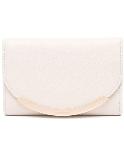 See By Chloé Leather Engraved-logo Purse - Natural
