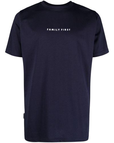 FAMILY FIRST Camiseta con logo estampado - Azul