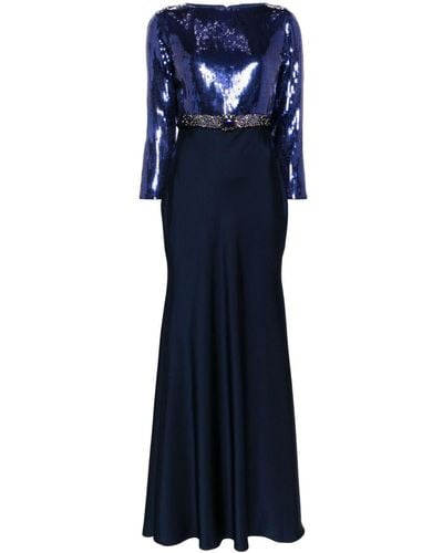 Sachin & Babi Christabel Sequined Gown - Blue