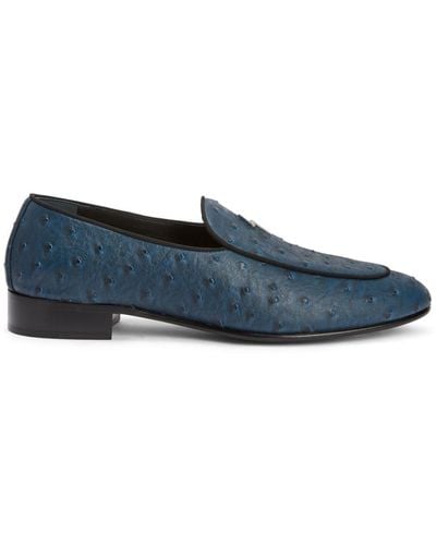 Giuseppe Zanotti Rudolph Leather Loafers - Blue