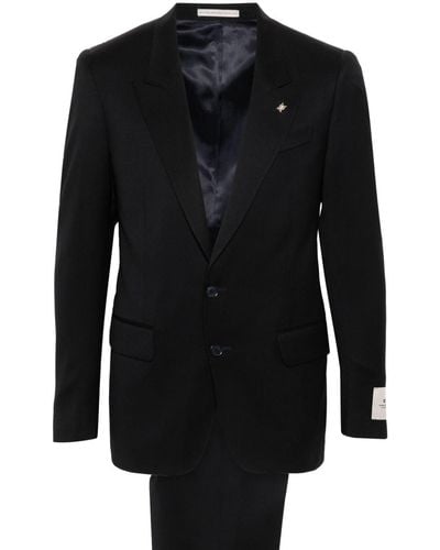 Corneliani Wool Single-breasted Suit - Black