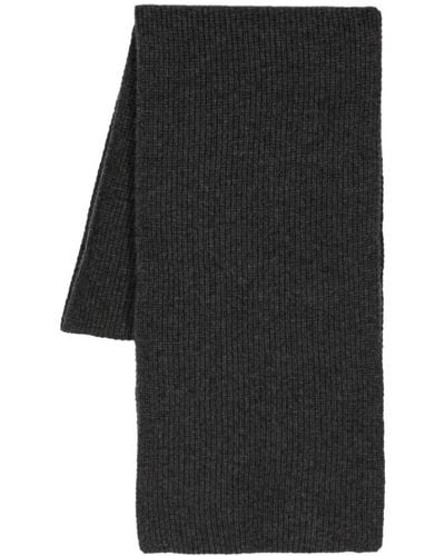 Dunhill Ribbed Cashmere Scarf - Black